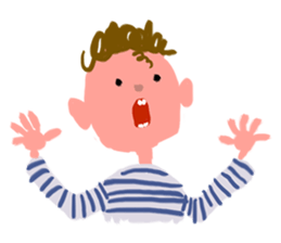 CURLY-BORDER-BOY sticker #15838451