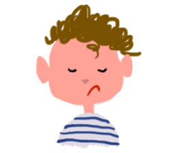 CURLY-BORDER-BOY sticker #15838452