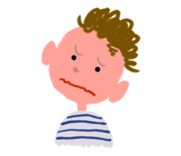 CURLY-BORDER-BOY sticker #15838453