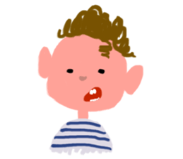 CURLY-BORDER-BOY sticker #15838454