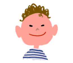 CURLY-BORDER-BOY sticker #15838455