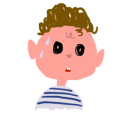 CURLY-BORDER-BOY sticker #15838457