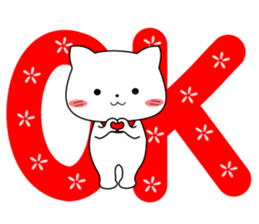 my pacey white cat "TAMA"ver.2 sticker #15838714