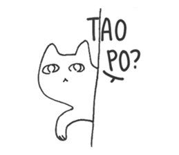 Pinoy cat - tagalog - sticker #15839164
