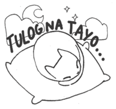 Pinoy cat - tagalog - sticker #15839178