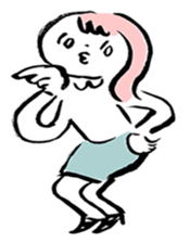 OL and cat sticker #15839660