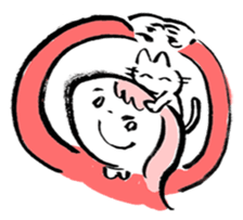 OL and cat sticker #15839667