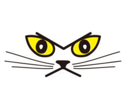 Rock Blue Cat - only expression, no text sticker #15839749