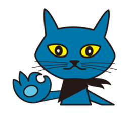 Rock Blue Cat - only expression, no text sticker #15839757