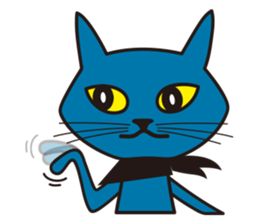 Rock Blue Cat - only expression, no text sticker #15839758