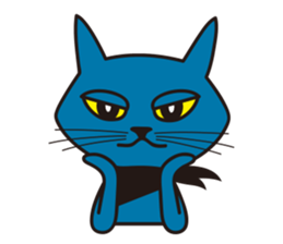Rock Blue Cat - only expression, no text sticker #15839759