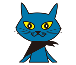 Rock Blue Cat - only expression, no text sticker #15839762