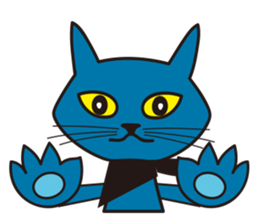 Rock Blue Cat - only expression, no text sticker #15839764