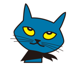 Rock Blue Cat - only expression, no text sticker #15839766