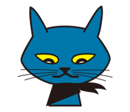Rock Blue Cat - only expression, no text sticker #15839767