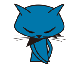 Rock Blue Cat - only expression, no text sticker #15839769