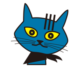 Rock Blue Cat - only expression, no text sticker #15839770