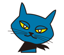 Rock Blue Cat - only expression, no text sticker #15839771