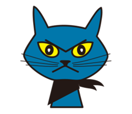 Rock Blue Cat - only expression, no text sticker #15839775