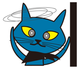 Rock Blue Cat - only expression, no text sticker #15839777