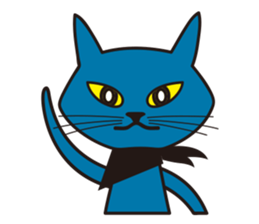 Rock Blue Cat - only expression, no text sticker #15839783