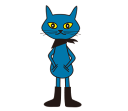 Rock Blue Cat - only expression, no text sticker #15839785