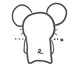 Absent-minded mouse sticker #15840214