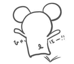 Absent-minded mouse sticker #15840217