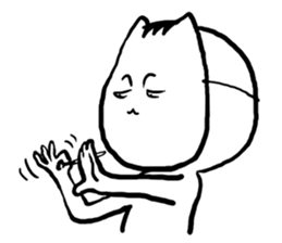 Cat mask boy sticker #15840439