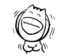 Cat mask boy sticker #15840443