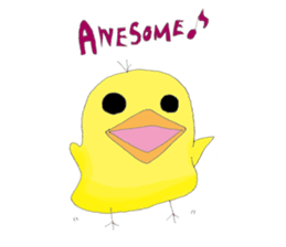 Handwritten Cute Bird Sticker sticker #15840971