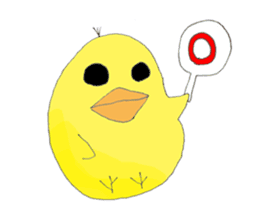 Handwritten Cute Bird Sticker sticker #15840980