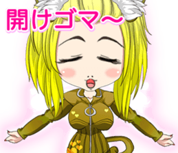 Harajuku cat ears leather suit girl ale sticker #15841033