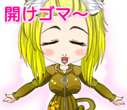 Harajuku cat ears leather suit girl ale sticker #15841033