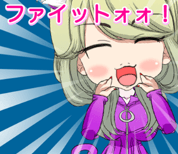 Harajuku cat ears leather suit girl ale sticker #15841055