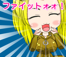 Harajuku cat ears leather suit girl ale sticker #15841057