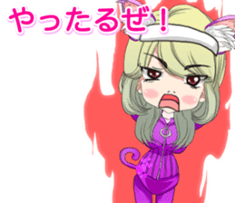 Harajuku cat ears leather suit girl ale sticker #15841059