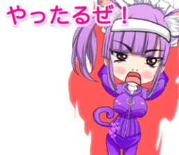 Harajuku cat ears leather suit girl ale sticker #15841060