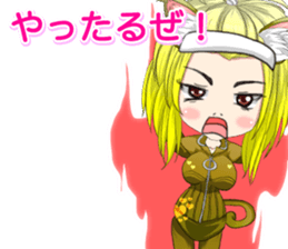 Harajuku cat ears leather suit girl ale sticker #15841061