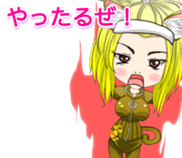 Harajuku cat ears leather suit girl ale sticker #15841061