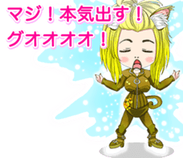 Harajuku cat ears leather suit girl ale sticker #15841065