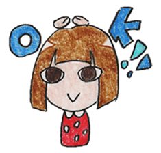 Limbless wooden doll "Kokeshi-chan" sticker #15841072