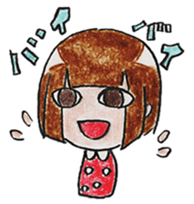 Limbless wooden doll "Kokeshi-chan" sticker #15841076