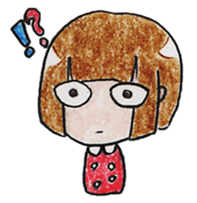Limbless wooden doll "Kokeshi-chan" sticker #15841085
