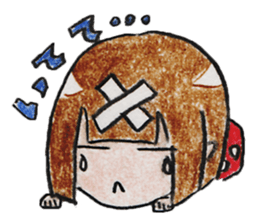 Limbless wooden doll "Kokeshi-chan" sticker #15841087