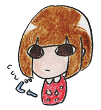 Limbless wooden doll "Kokeshi-chan" sticker #15841088