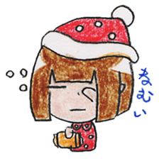 Limbless wooden doll "Kokeshi-chan" sticker #15841095