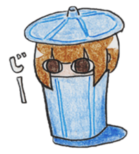 Limbless wooden doll "Kokeshi-chan" sticker #15841100