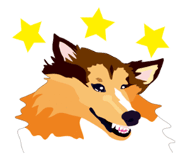 Vibrant Sheltie 2 sticker #15841133