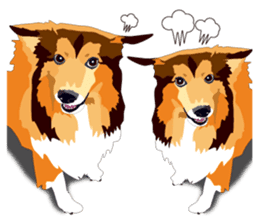 Vibrant Sheltie 2 sticker #15841138
